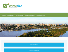 Tablet Screenshot of entrerios.gov.ar